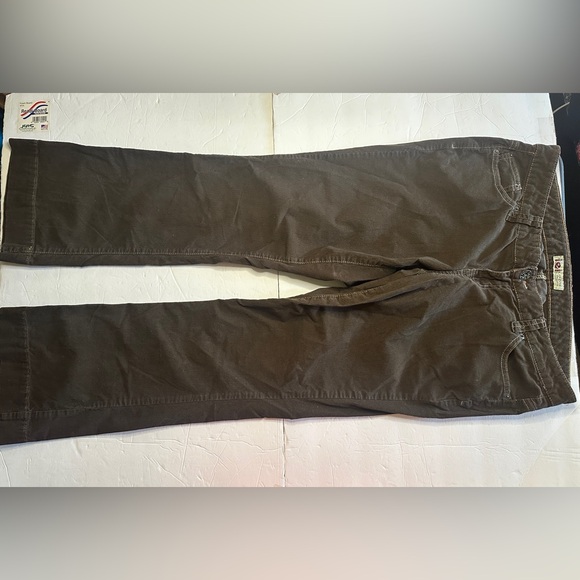 Vintage Y2K Brown corduroy Low Rise Boot Cut Pants Size 14 - Picture 8 of 12